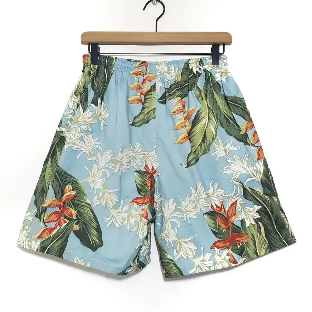 Speedo | Tropical Floral Print Swim Trunks with Pockets